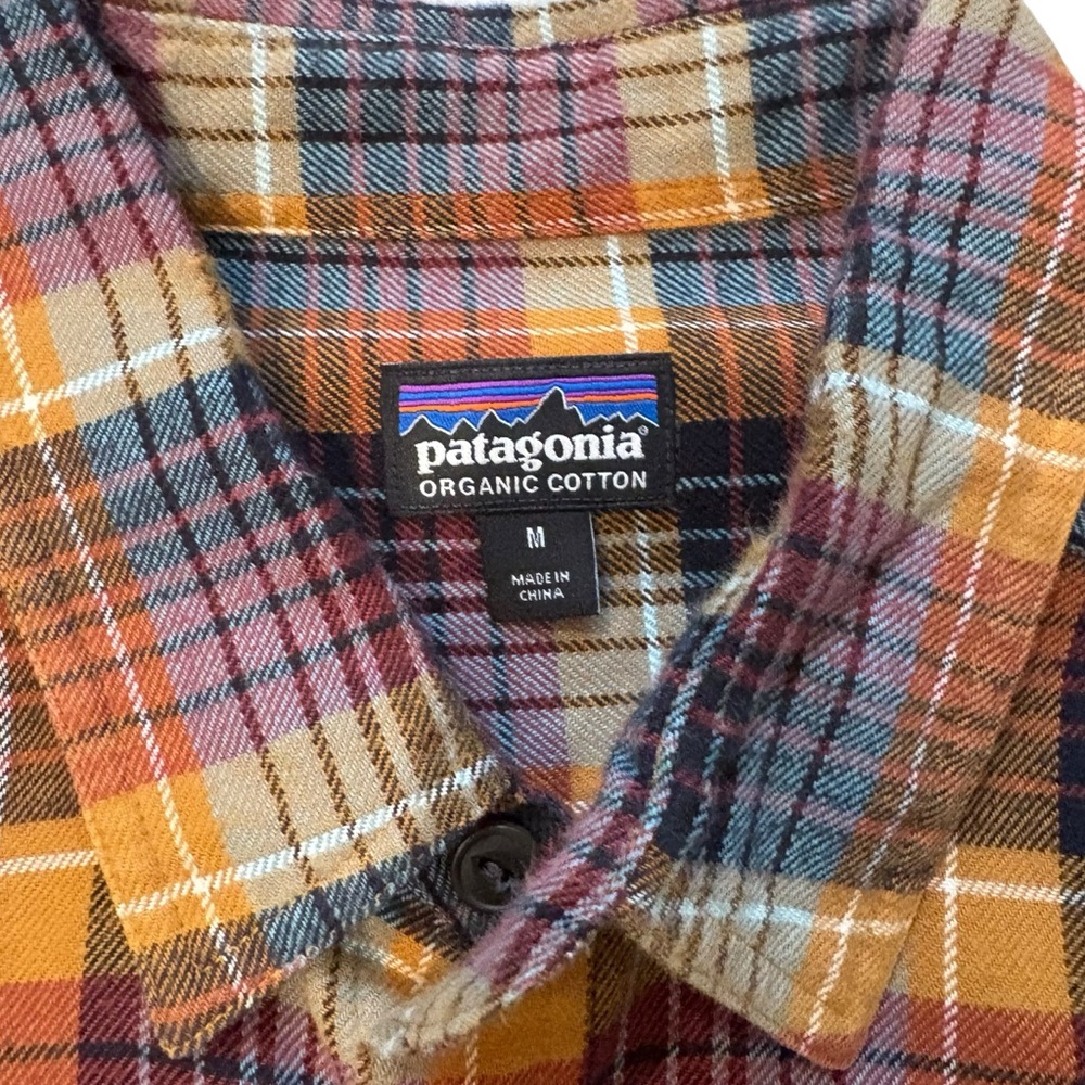 PATAGONIA Cotton Fjord Flannel 
Tartan Plaid Button Down Shirt, Sz M - Picture 13 of 14